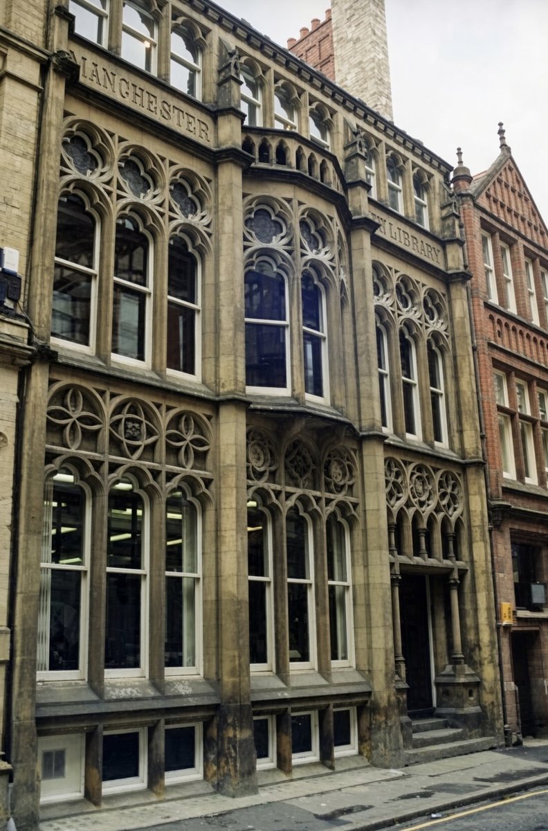 The historic exterior of Manchester Law Library.